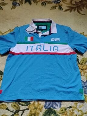 Men's Vintage XL Rugby World Cup Collection 2015 Italia Sports Jersey Shirt NWT
